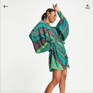 ASOS Curve Chevron Sequin Mini Dress